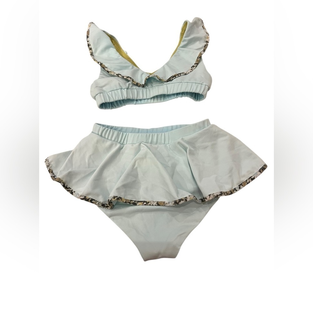 Marysia Bumby Girl Blue Ruffled Bikini Set in size 2T